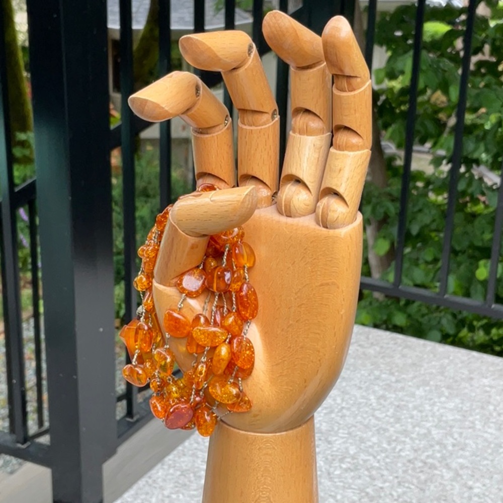 Vintage Amber Bead Bracelet
